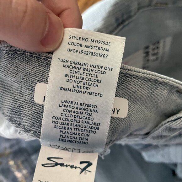 Seven7 Women 12 Amsterdam Distressed Denim Tummyless High Rise Skinny Jeans NWT - Picture 15 of 16